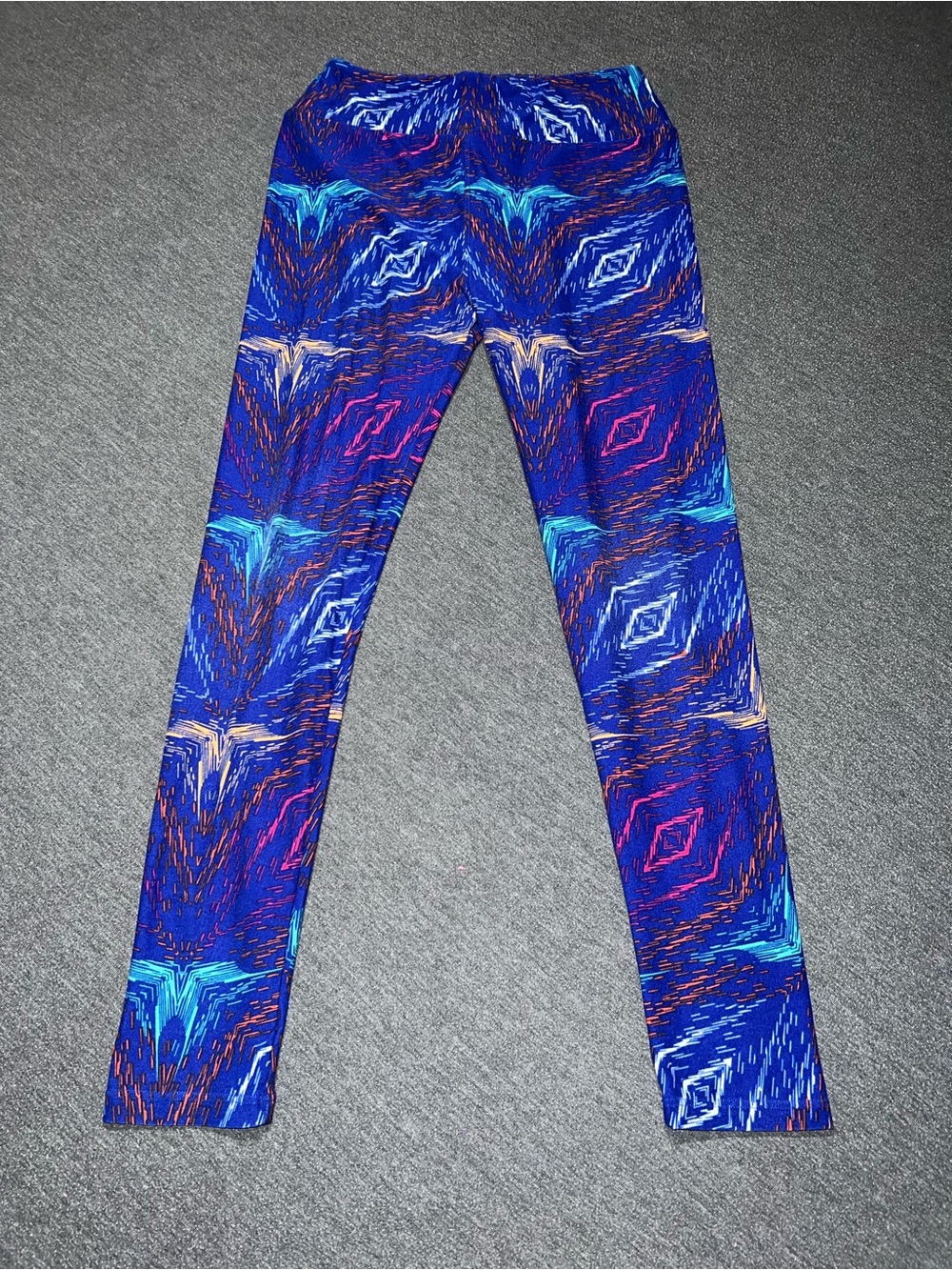 Blue Patterned Girls' Active Leggings